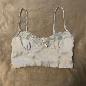 Baby blue crop top